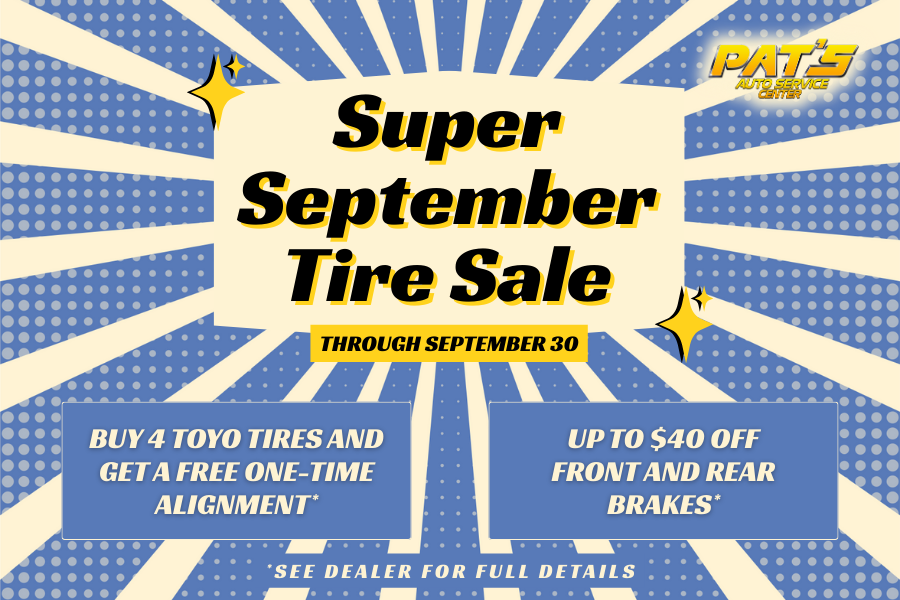 Graphic with September Tire Sale Details