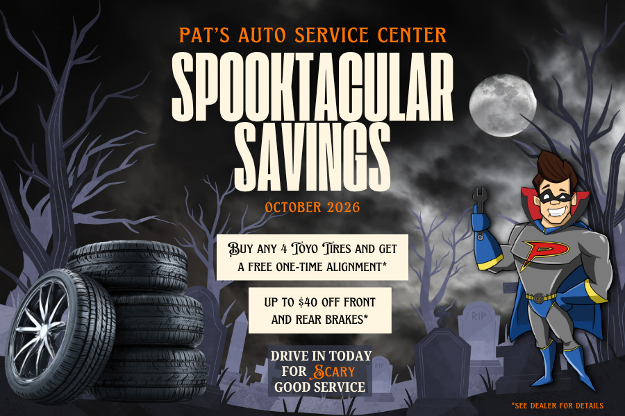 Graphic with October Tire Sale Details 2026